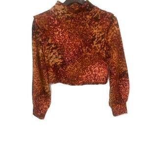 Juicy Couture Animal Print Mock Neck Sweatshirt Size S